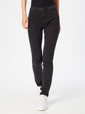 ESPRIT Slimfit Jeans in Zwart: voorkant