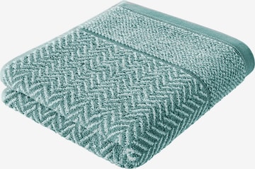 Herzbach home Duschtuch Italian in 70x140 cm , Flächengewicht 500 gsm in Grün: Vorderseite