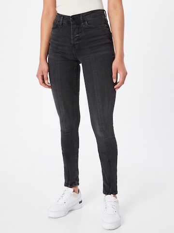 River Island Skinny Jeans in Zwart: voorkant