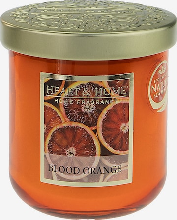 HEART & HOME Duftkerze 'Ruby Pomegranate' 115 g in Orange: front