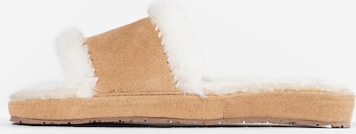 Naminės šlepetės 'Loni' iš Minnetonka, spalva – šviesiai ruda / balta, Prekių apžvalga