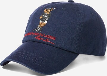 Șapcă de la Polo Ralph Lauren pe albastru: față