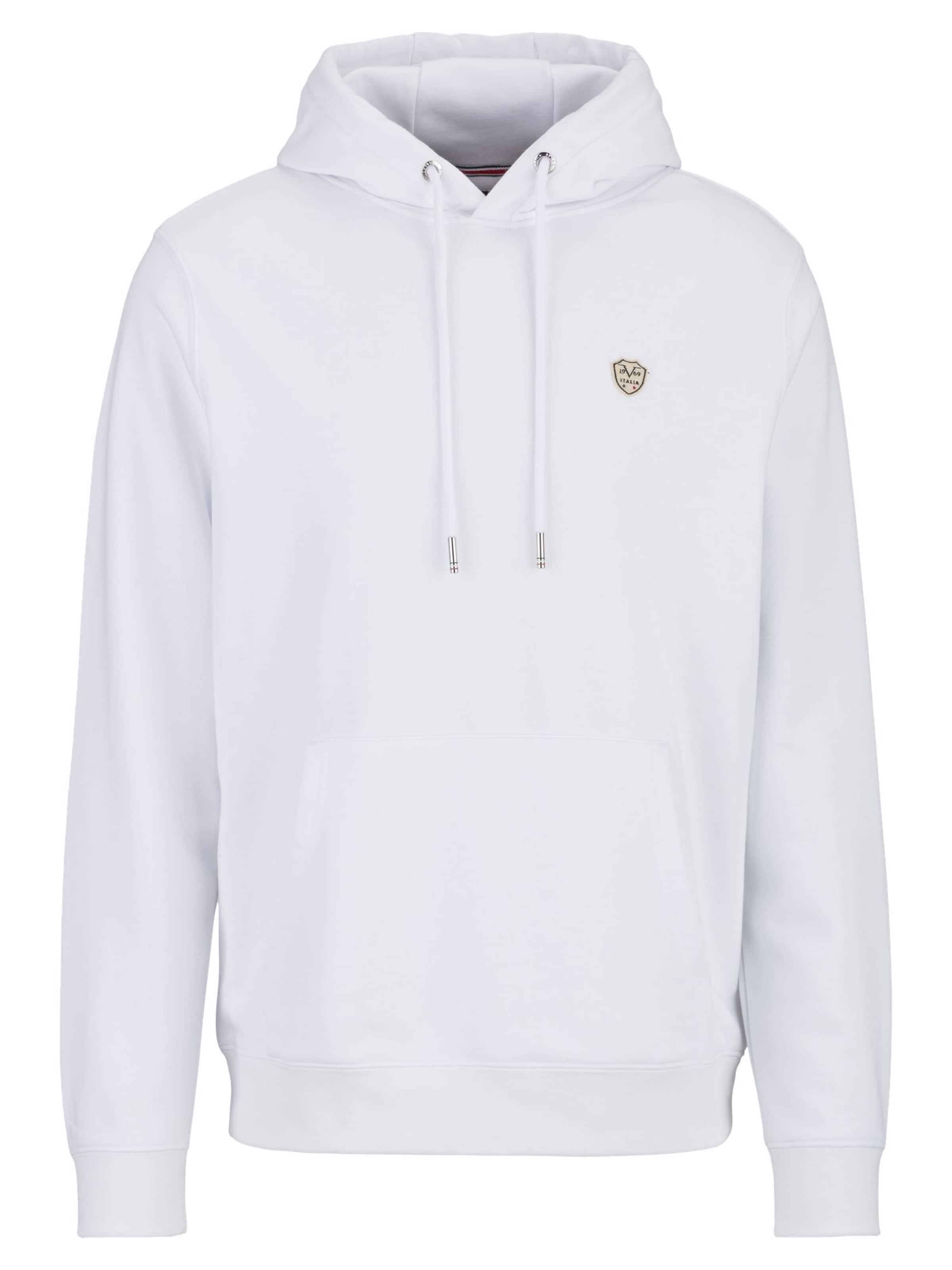 19V69 ITALIA Sweatshirt 'Matteo' i vit: framsida