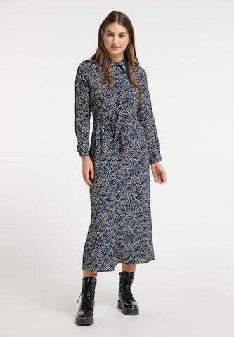 Robe-chemise MYMO en bleu : devant