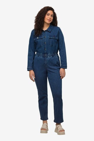 Ulla Popken Jumpsuit in Blauw: voorkant