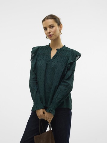 Chemisier 'TRINE ' VERO MODA en vert : devant