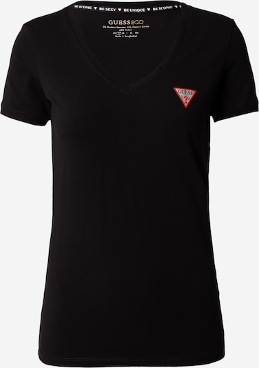 Marškinėliai iš GUESS, spalva – šviesiai pilka / raudona / juoda, Prekių apžvalga