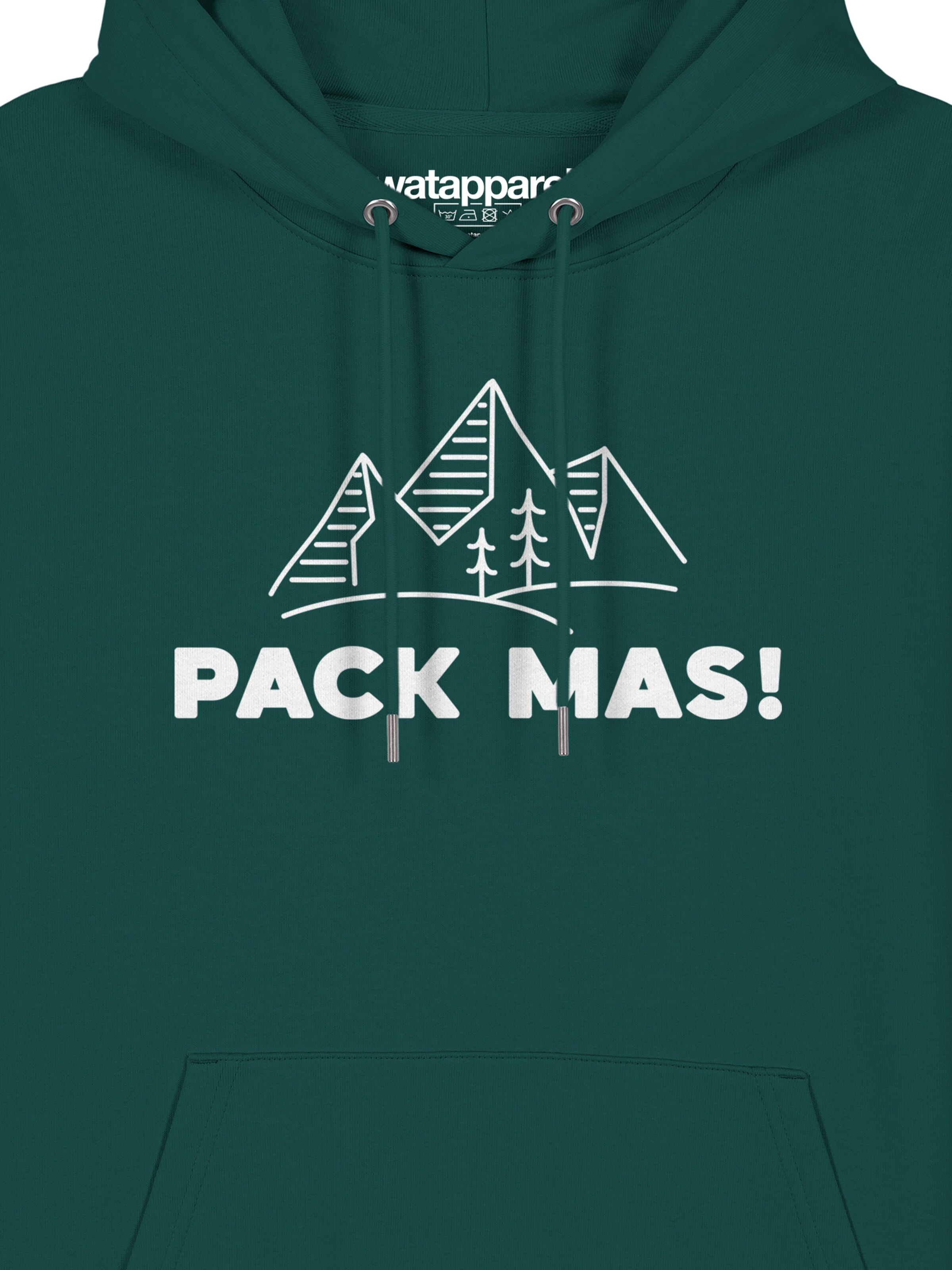 Watapparel Sweatshirt ' Pack mas! ' in Green