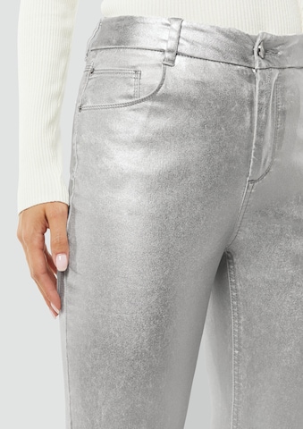 COMMA Slimfit Παντελόνι σε ασημί