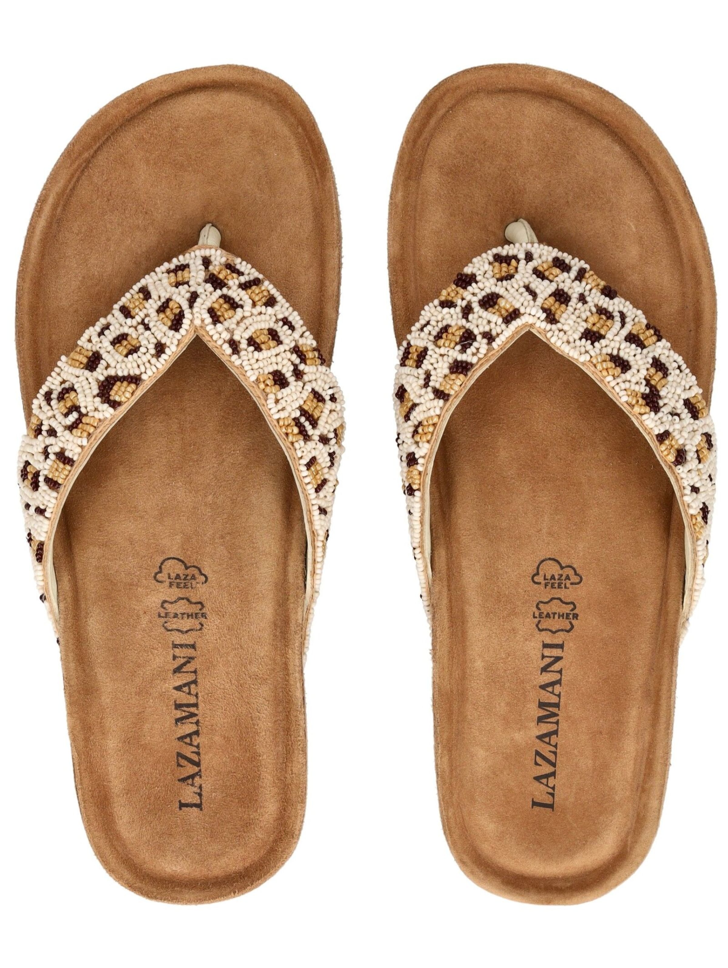 LAZAMANI Teenslipper in Wit