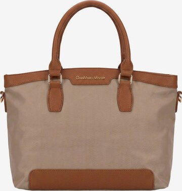 Borsa a spalla di GianMarco Venturi in beige: frontale