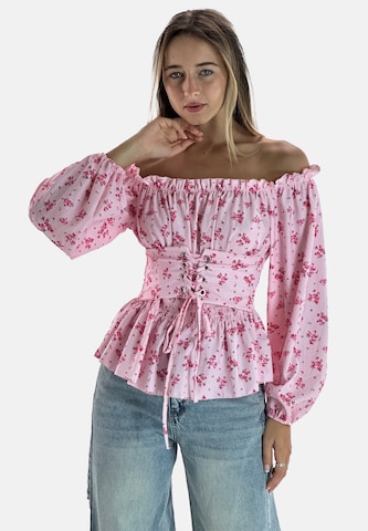 Elara Blouse in Pink