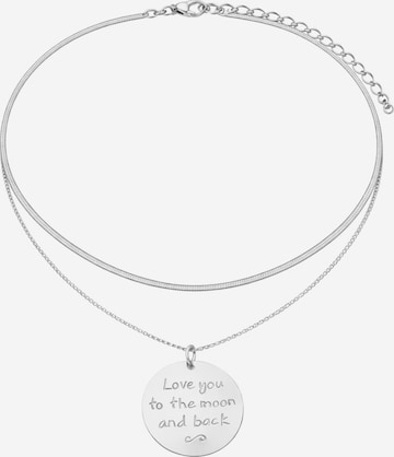 Cala Rose Kette 'TO THE MOON' in Silber: Vorderseite