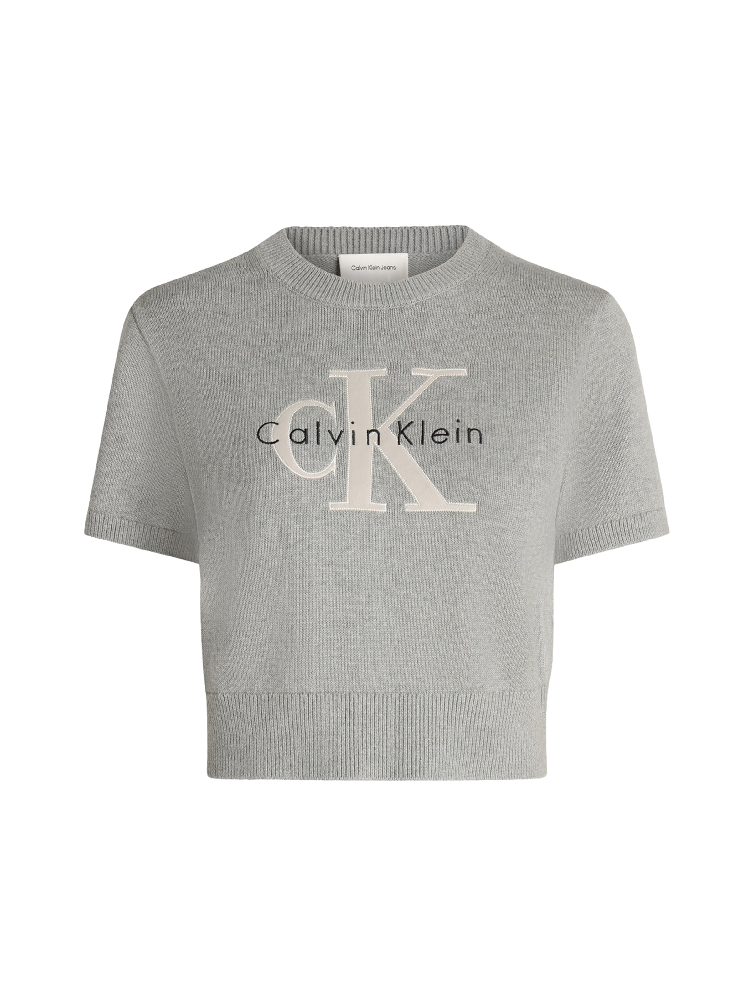 Pull-over Calvin Klein Jeans en gris : devant