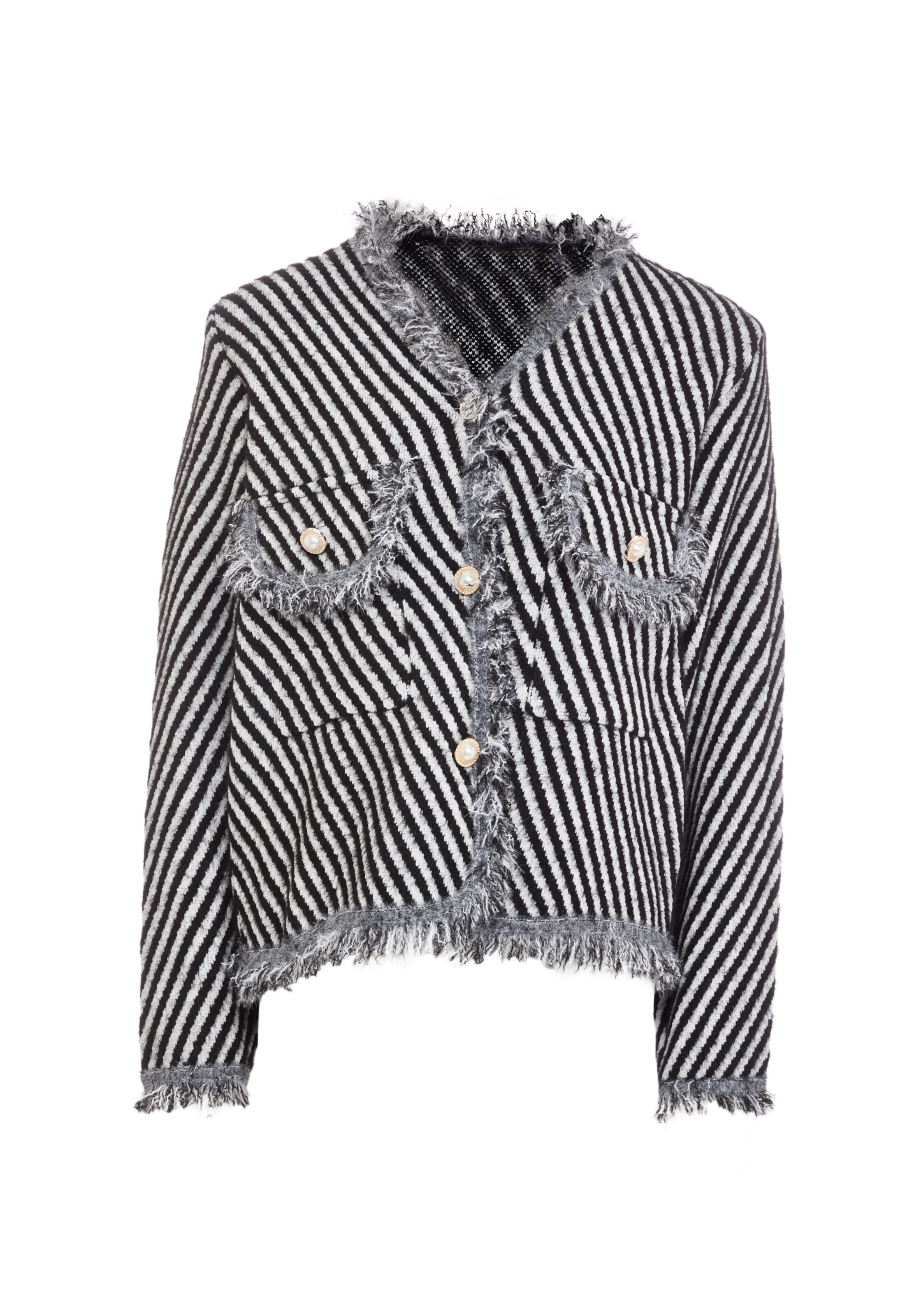 CARNEA Knit cardigan in Black: front