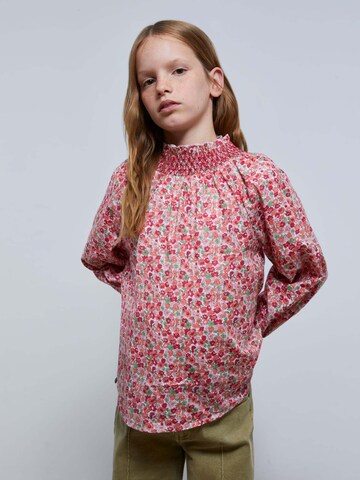 Scalpers Bluse 'Smock Flower' i pink: forside