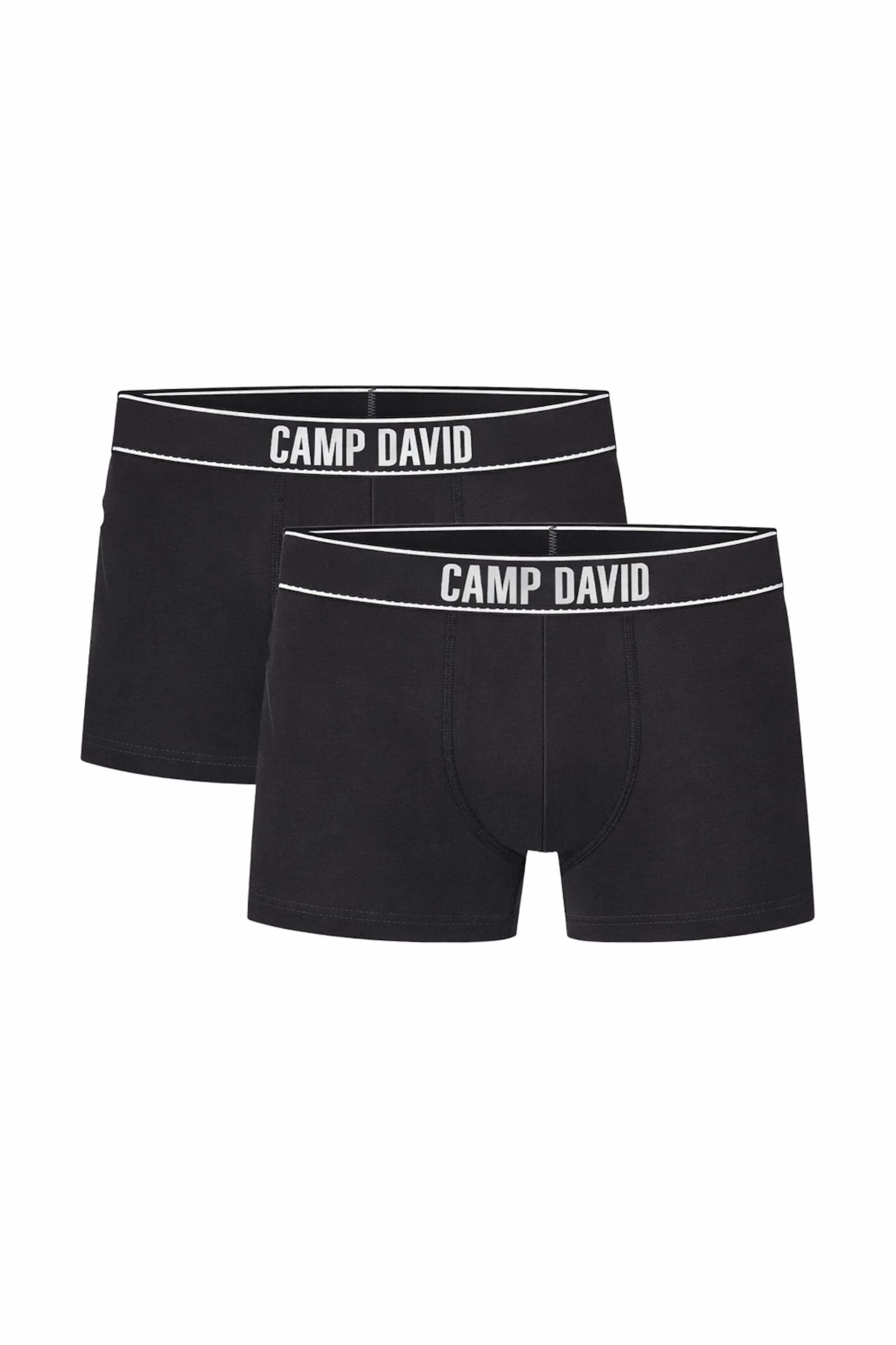 CAMP DAVID Boxer shorts in Black: front