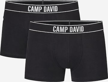 CAMP DAVID Boxer shorts in Black: front
