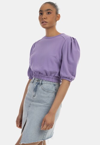 Sweat-shirt MYMO en violet : devant