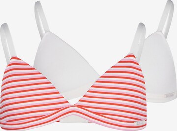 Skiny Triangle Bra in White: front