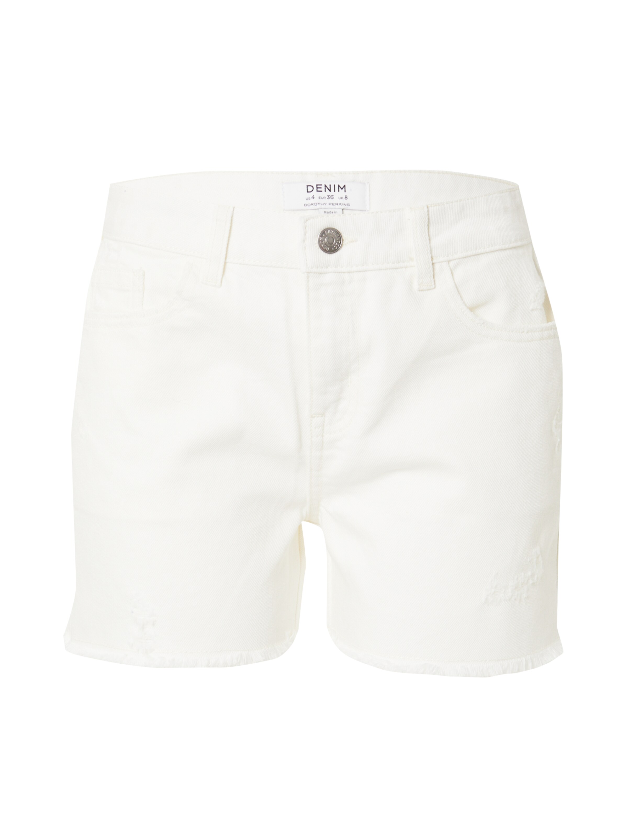 Dorothy Perkins - Regular Calças de ganga em branco: frente