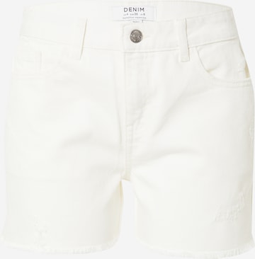 Dorothy Perkins - Regular Calças de ganga em branco: frente