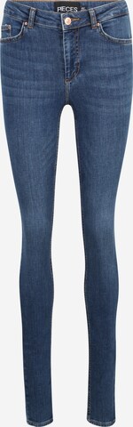 Pieces Tall Skinny Jeans 'DELLY' in Blue: front