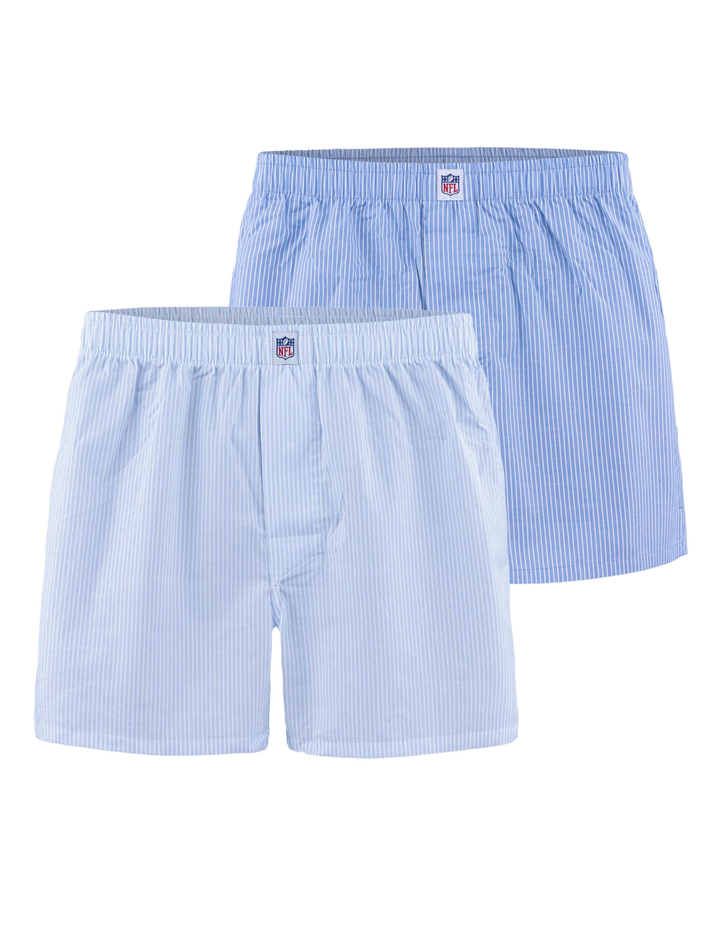 Huddle Boxer shorts ' NFL Shield Stripe ' in Blue: front