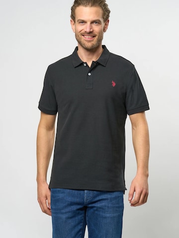 U.S. POLO ASSN. Overhemd 'Alfred' in Zwart: voorkant