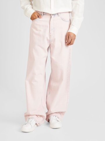 WEEKDAY Loosefit Jeans 'Astro' in Roze: voorkant