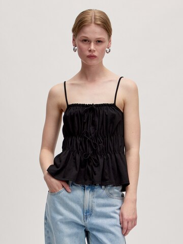 EDITED Top 'Davina' in Zwart: voorkant