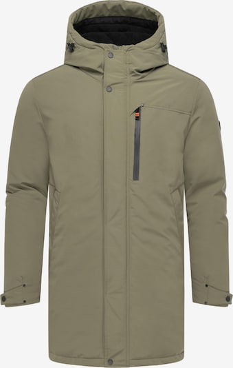 STONE HARBOUR Pitkä talvitakki 'Phinoo XX' värissä oliivi, Tuotenäkymä