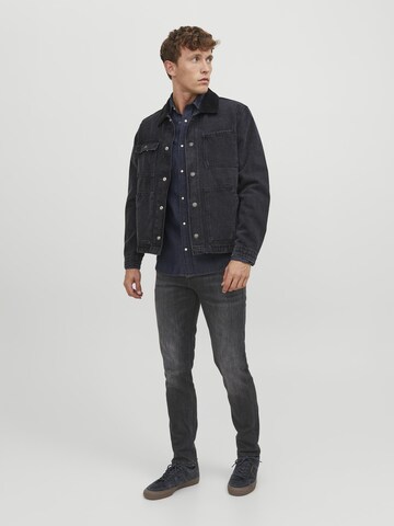 JACK & JONES Tapered Jeans 'Mike' in Zwart