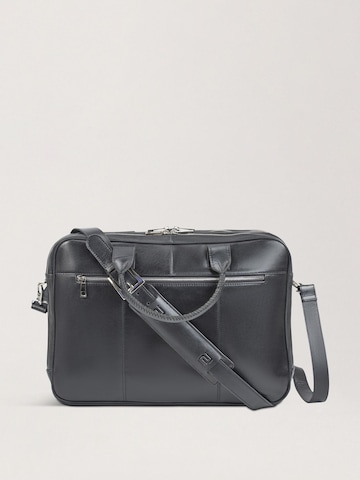 NEGOTIA Leather Laptoptasche 'Orden'‌‌ in Schwarz