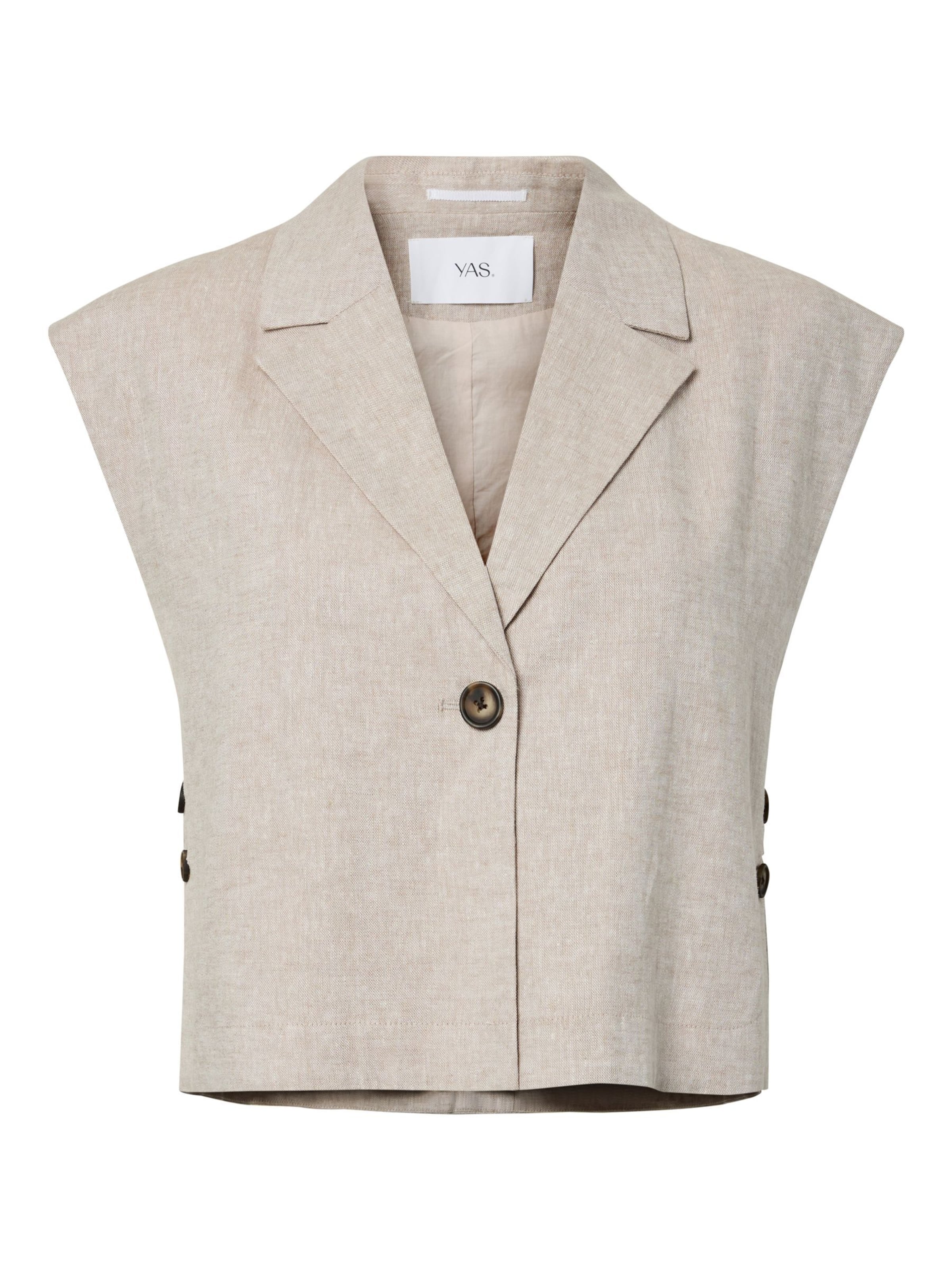 YAS Gilet 'YASUsuma' in 38 in de kleur Sand, Productweergave