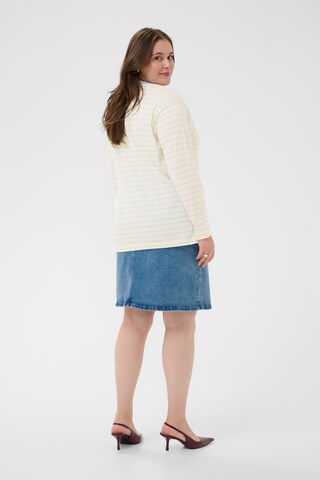 T-shirt 'Winni' KAFFE CURVE en beige
