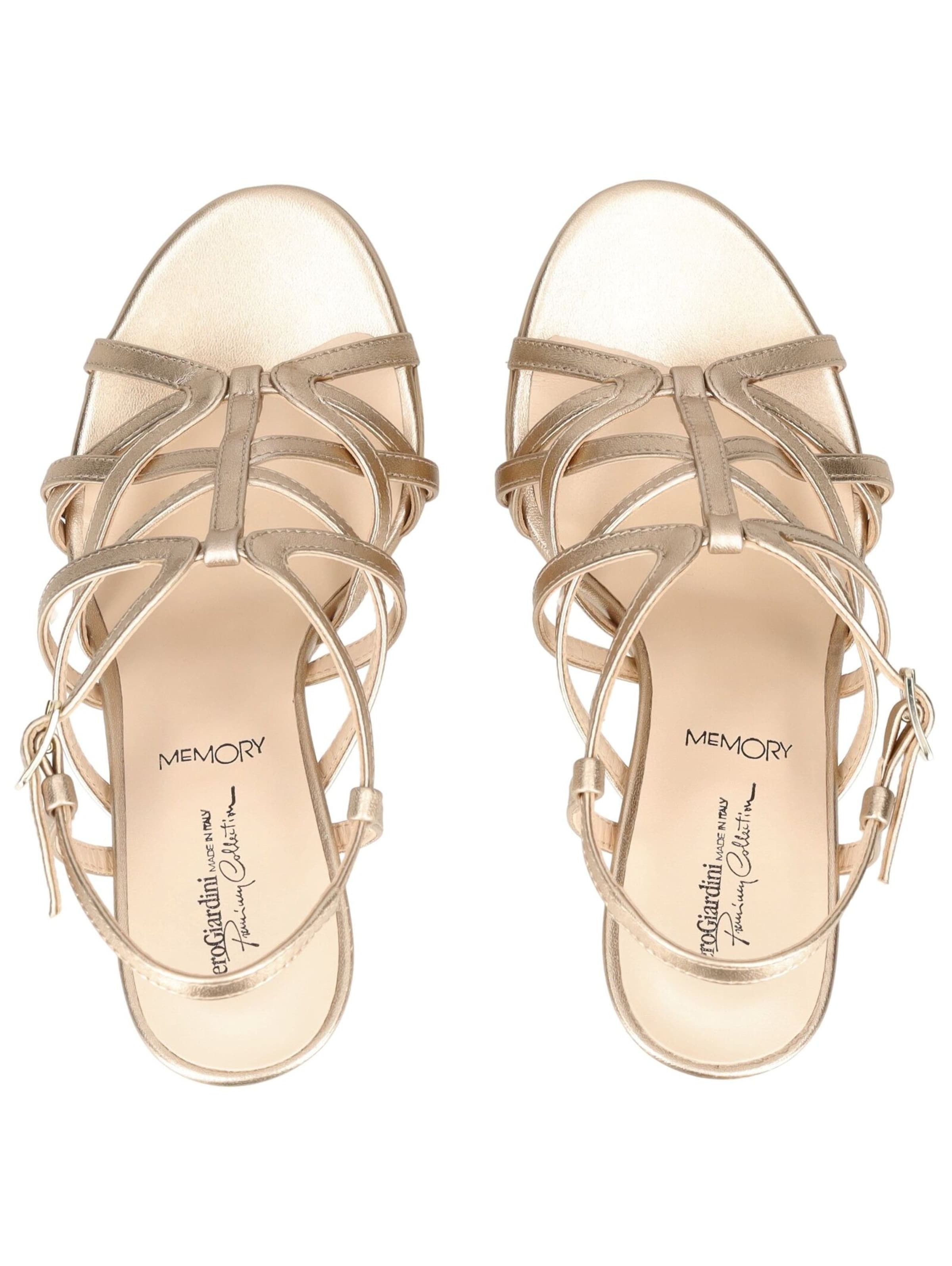 Sandalo con cinturino di Nero Giardini in oro