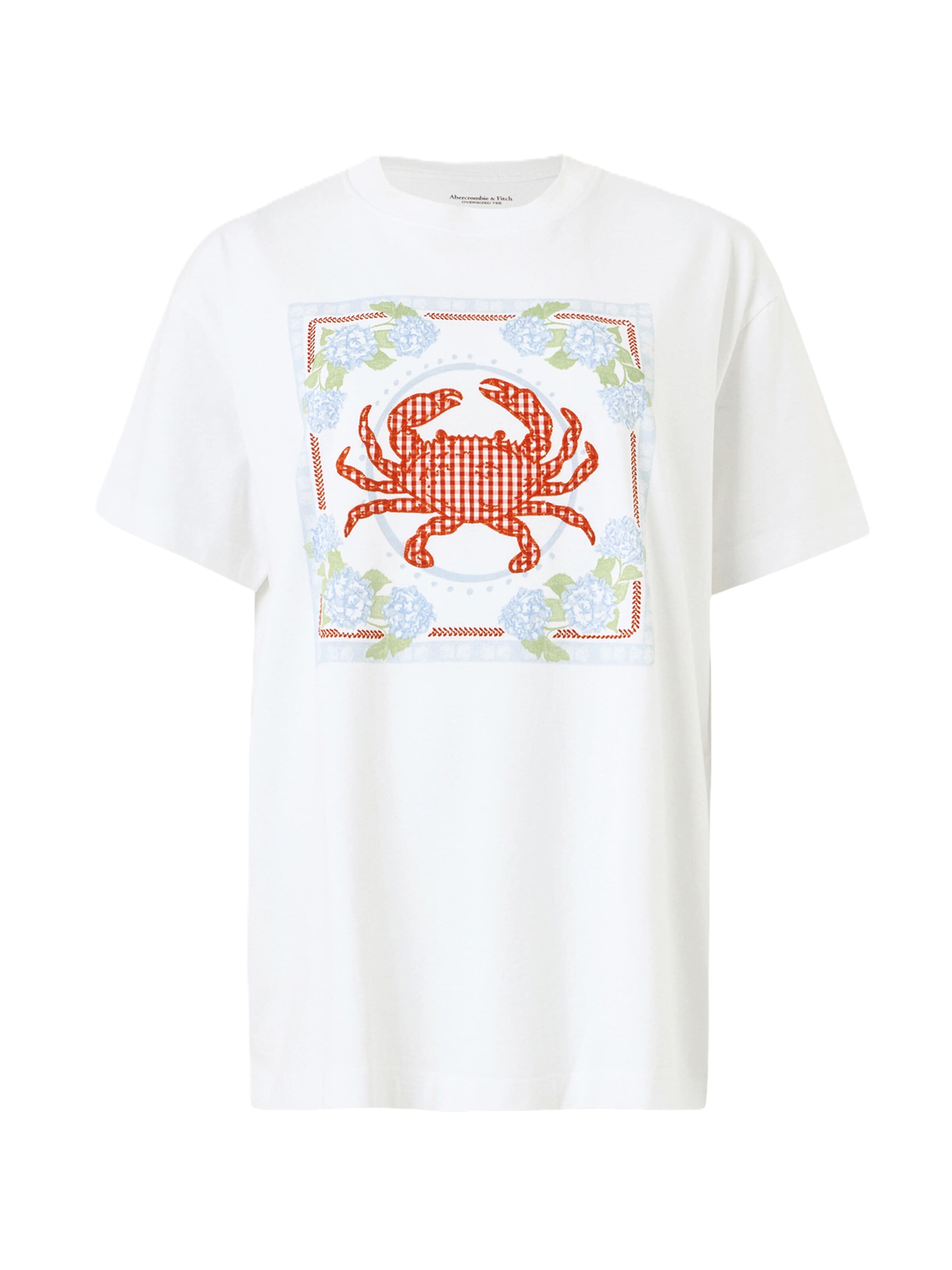 Abercrombie & Fitch Koszulka 'CRAB' w kolorze biały: przód