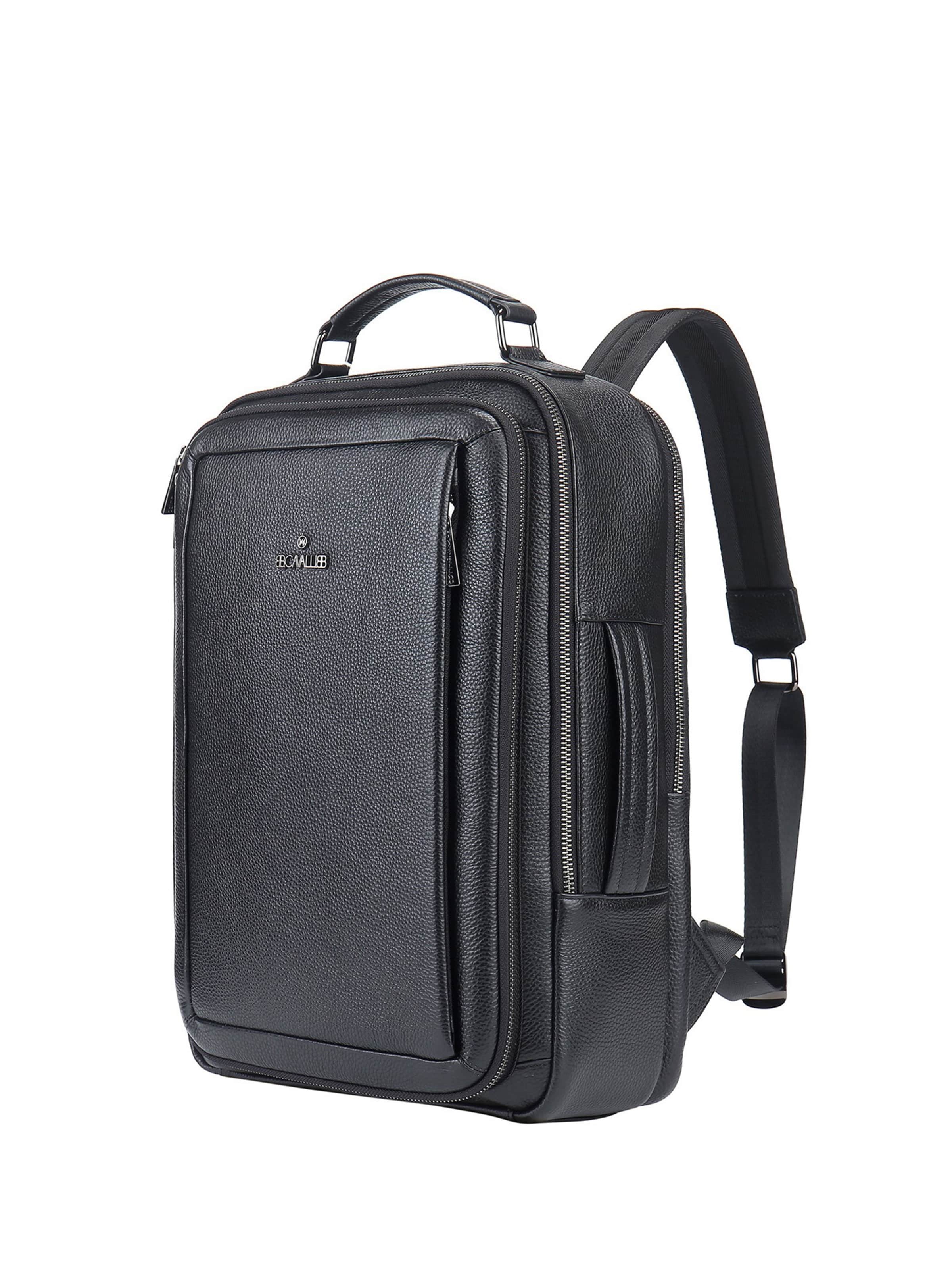 Zaino 'Zaino Vera Pelle B Cavalli - Chiusura Zip, 3 Tasche Esterne, Manico Pelle' di B. Cavalli in nero