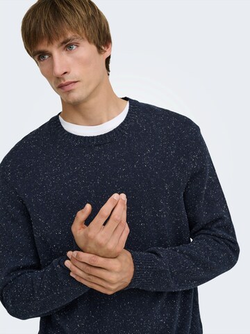 Only & Sons Sweater 'ONSMICHAEL' in Blue