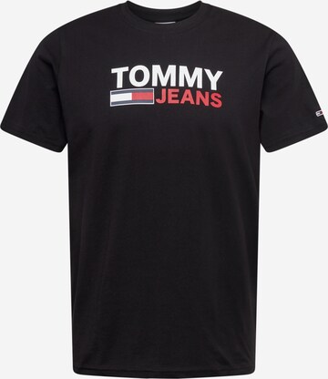 Tommy Jeans Shirt in Zwart: voorkant