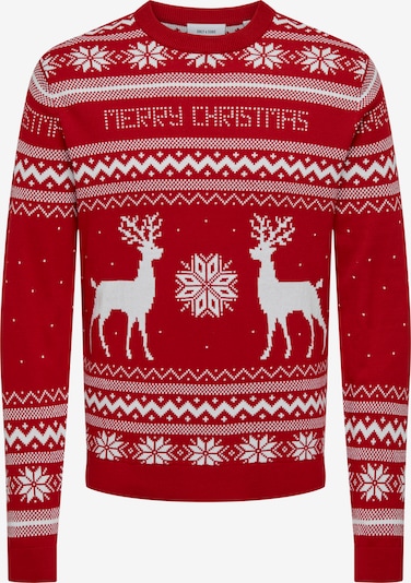 Only & Sons Neulepaita 'ONSXmas' värissä punainen / valkoinen, Tuotenäkymä