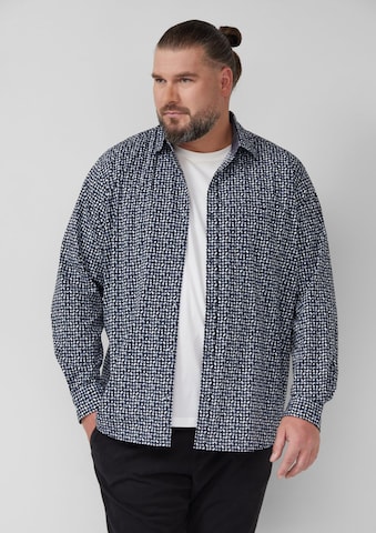 Coupe slim Chemise s.Oliver Men Big Sizes en bleu : devant