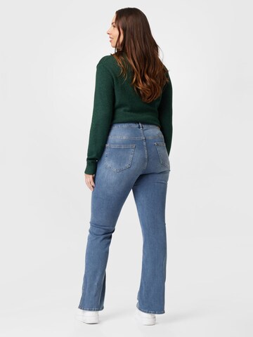 ONLY Carmakoma Flared Jeans 'Willy' in Blauw