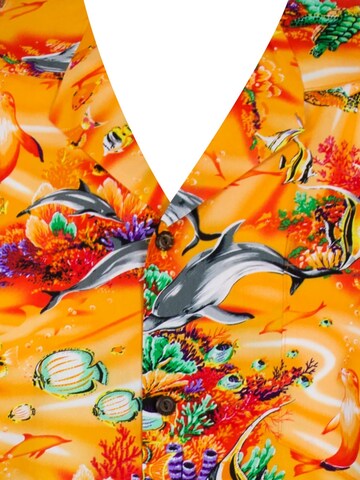 KY's Regular fit Button Up Shirt 'Aquarium' in Orange