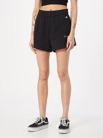Champion Authentic Athletic Apparel Loosefit Shorts in Schwarz: Vorderseite
