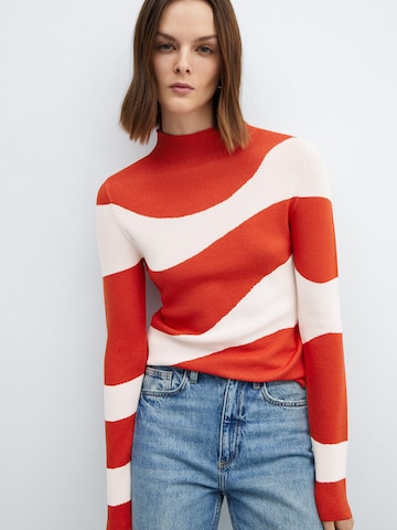 Pull-over 'Piruleta' MANGO en rouge : devant