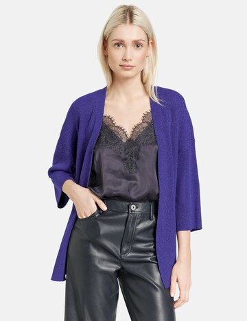 Cardigan TAIFUN en violet : devant