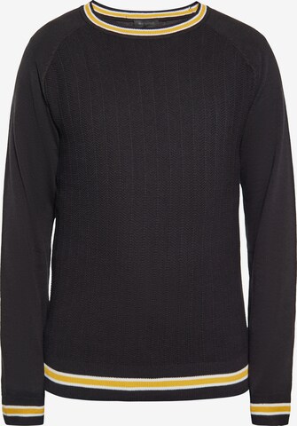 Pull-over boline en noir : devant