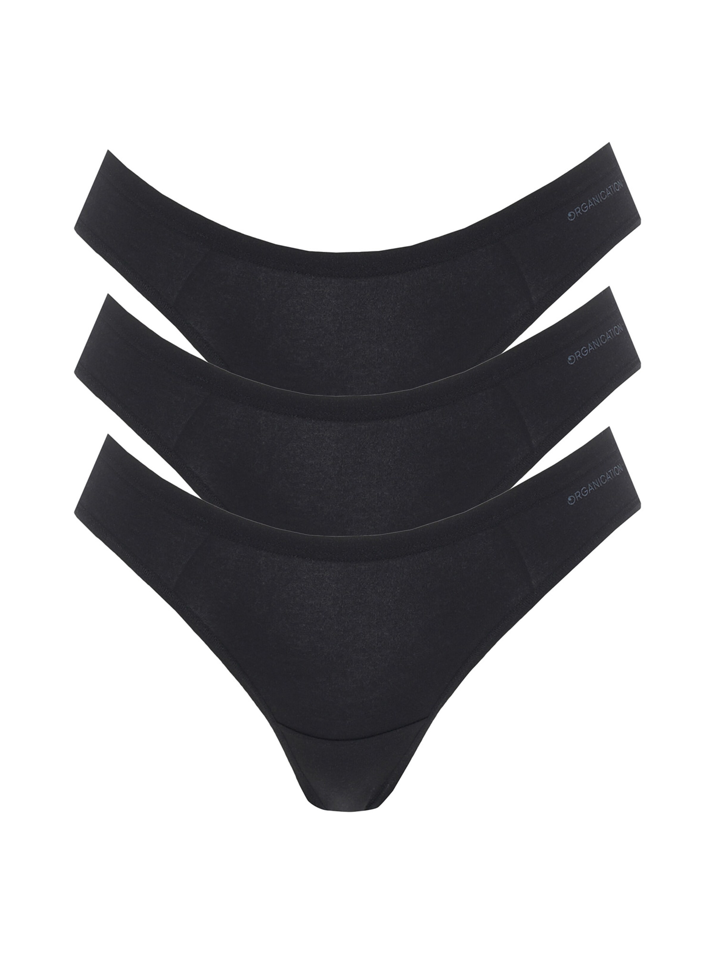 Organication Slip in Schwarz: Vorderseite